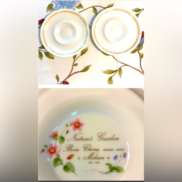 Mikasa Other - Mikasa Saucers (A8 - 100) Nature’s Garden Bone China Narubi Japan Saucers.